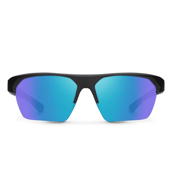 Suncloud Rival | Matte Black + Polarized Blue Mirror - Quest Outdoors