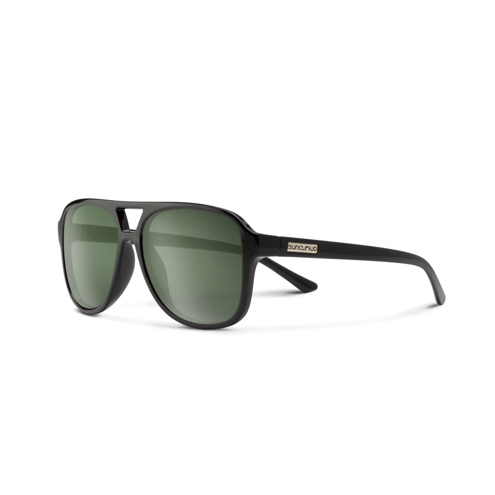 Suncloud Sandy | Black + Polarized Gray Green Lens - Quest Outdoors