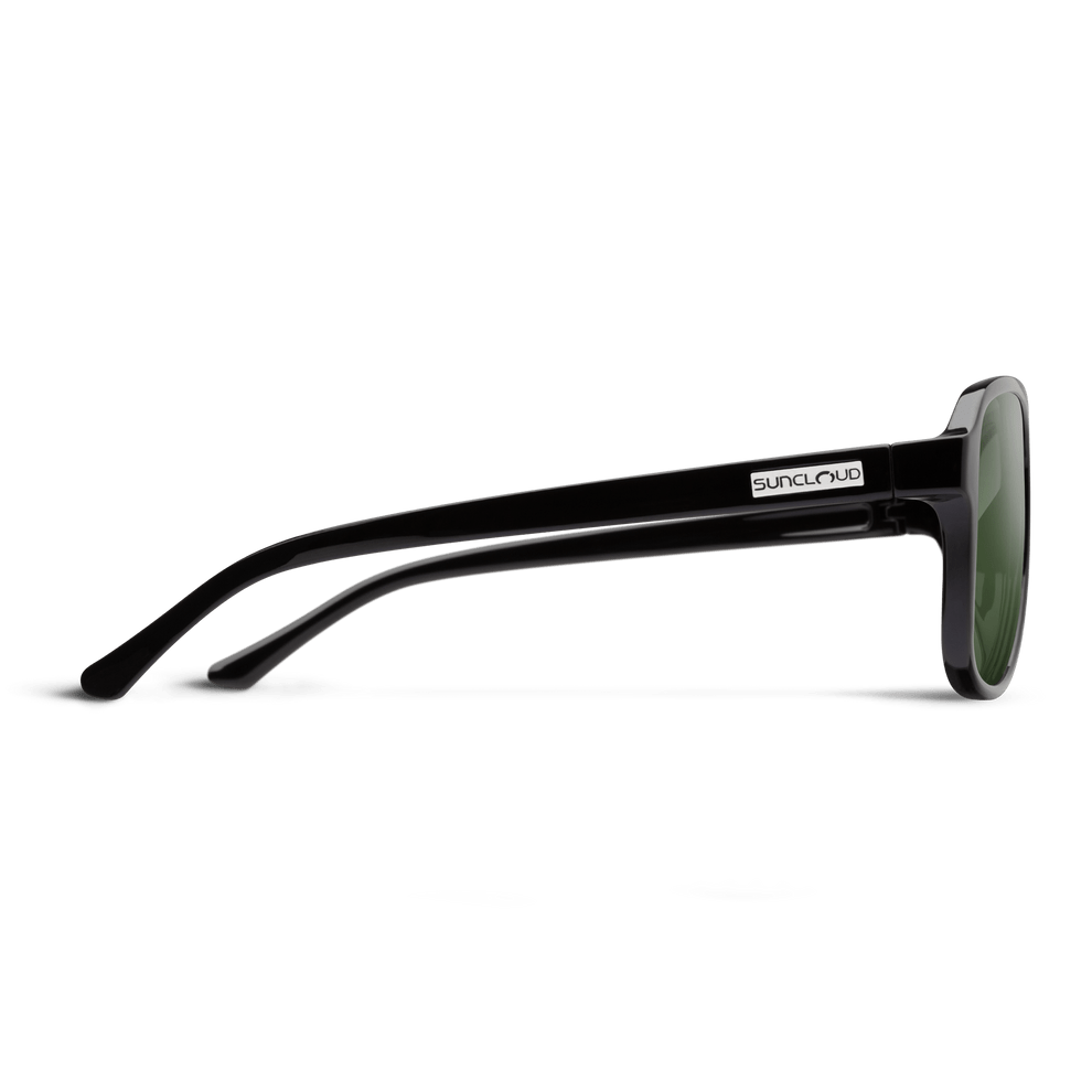 Suncloud Sandy | Black + Polarized Gray Green Lens - Quest Outdoors
