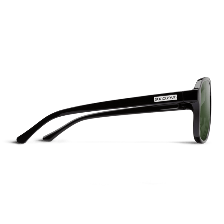 Suncloud Sandy | Black + Polarized Gray Green Lens - Quest Outdoors