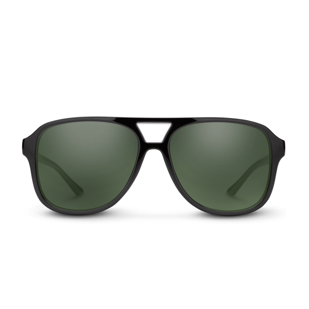 Suncloud Sandy | Black + Polarized Gray Green Lens - Quest Outdoors