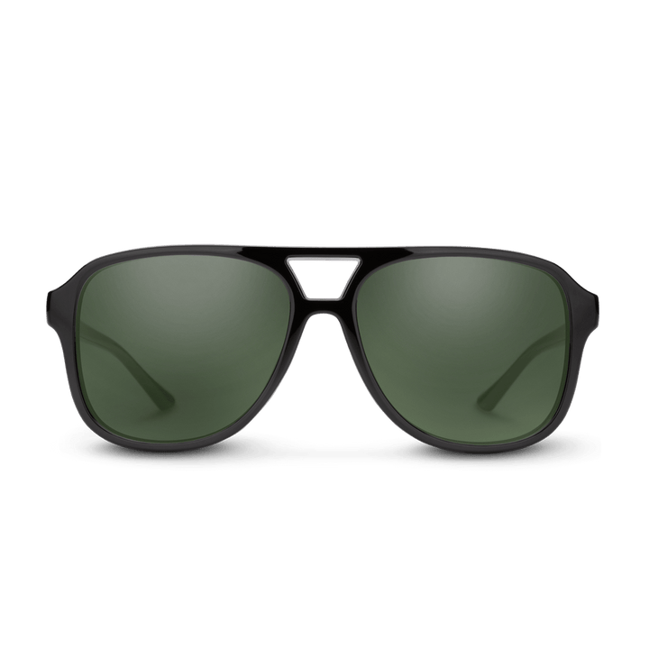 Suncloud Sandy | Black + Polarized Gray Green Lens - Quest Outdoors
