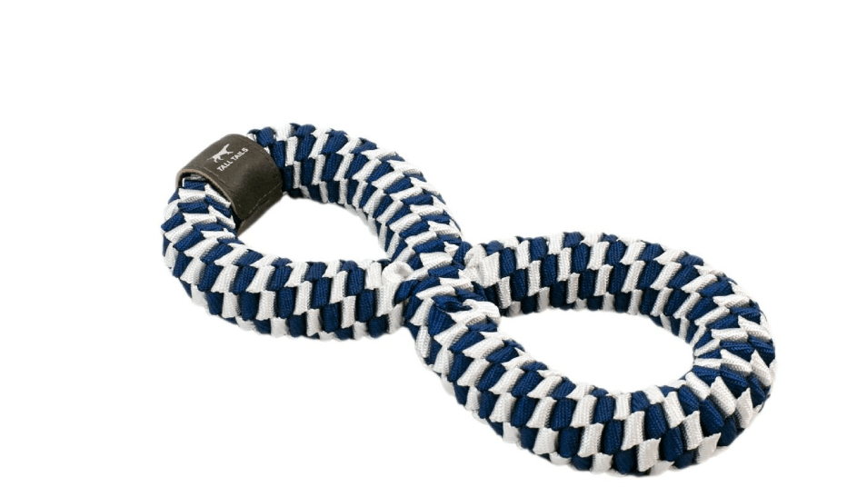 Tall Tails 11" Infinity Braided Tug Toy Navy - Quest Outdoors