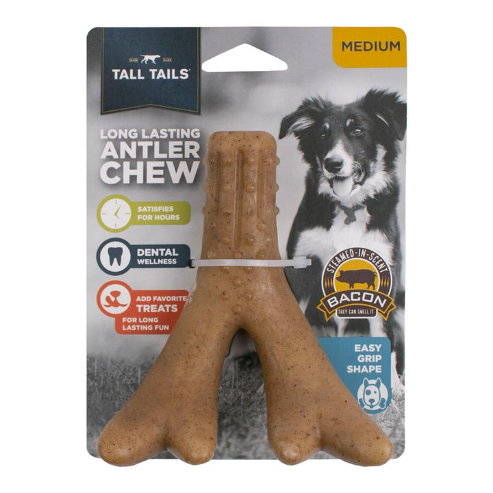 Tall Tails Antler Chew Bacon Scent Medium - Quest Outdoors