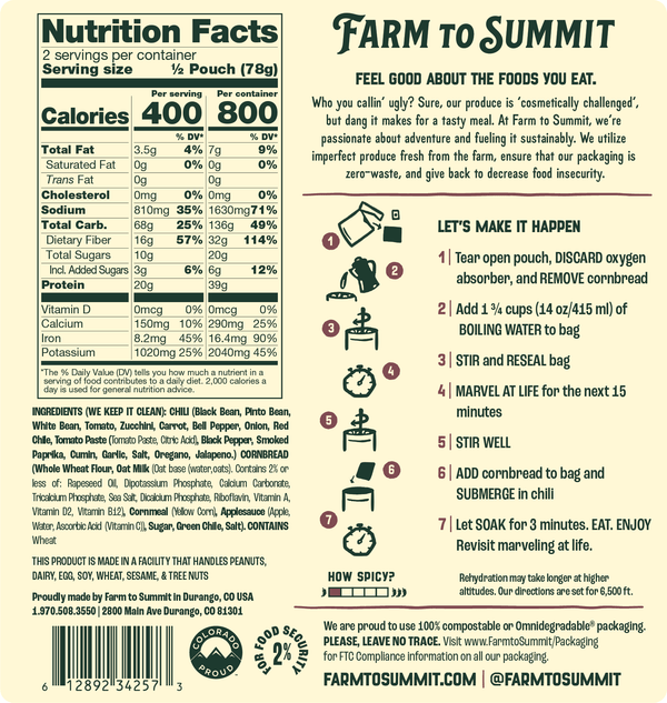 Three Bean Chili & Cornbread - Quest Outdoors