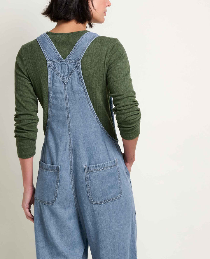 Toad&Co Women's Piñon Soft Denim Wide Leg Overall - Quest Outdoors
