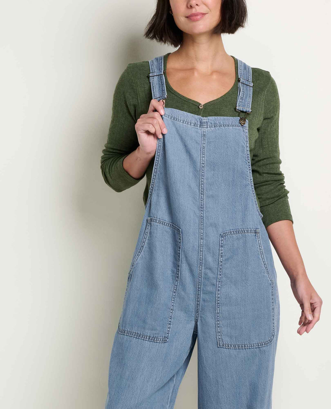 Toad&Co Women's Piñon Soft Denim Wide Leg Overall - Quest Outdoors