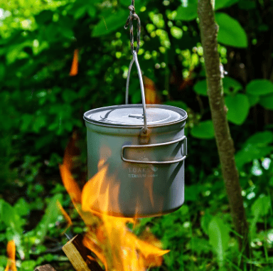 Toaks Titanium 1100ml Pot with Bail Handle - Quest Outdoors