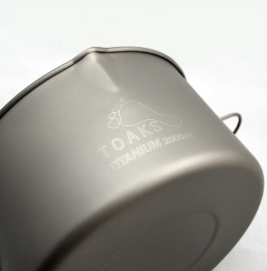 Toaks Titanium 2000ml Pot with Bail Handle - Quest Outdoors
