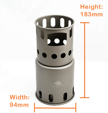 TOAKS Titanium Backpacking Wood Burning Stove (small) - Quest Outdoors