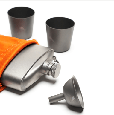 TOAKS Titanium Flat Flask Set - Quest Outdoors