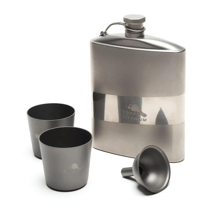 TOAKS Titanium Flat Flask Set - Quest Outdoors