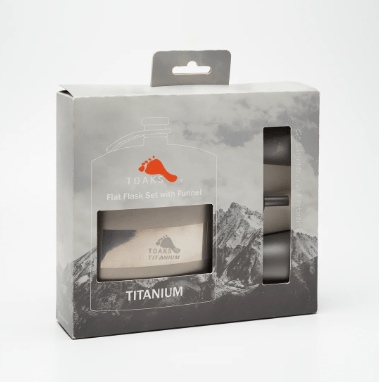 TOAKS Titanium Flat Flask Set - Quest Outdoors
