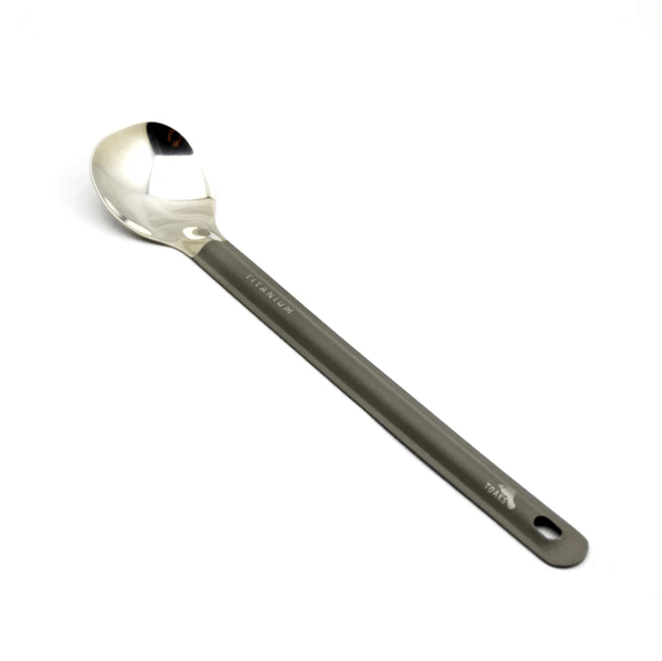 Toaks Titanium Long Handle Spoon W/Polished Bowl - Quest Outdoors