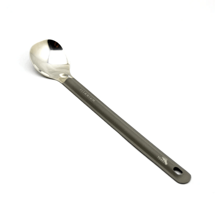 Toaks Titanium Long Handle Spoon W/Polished Bowl - Quest Outdoors