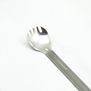 Toaks Titanium Long Handle Spork W/Polished Bowl - Quest Outdoors
