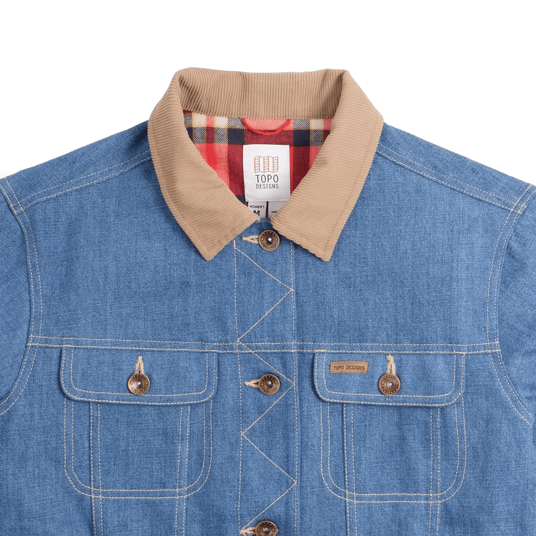 Topo Designs Women's Mt. West Trucker Jacket Denim - Quest Outdoors