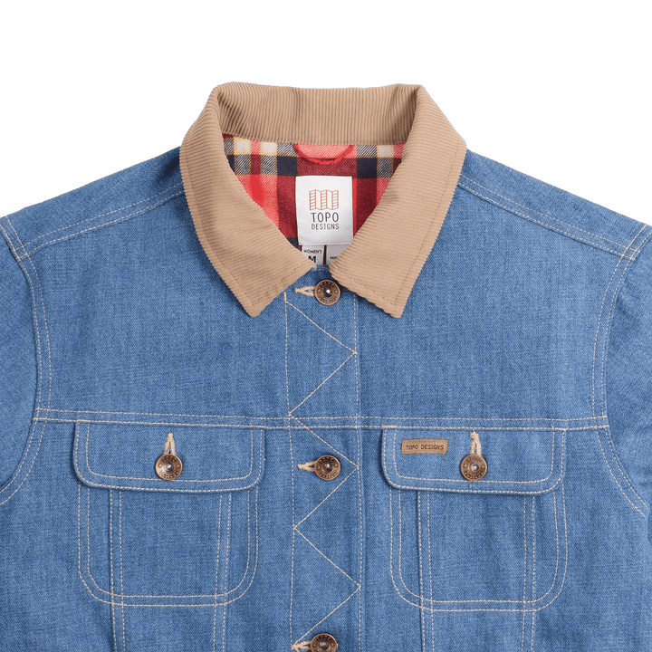 Topo Designs Women's Mt. West Trucker Jacket Denim - Quest Outdoors