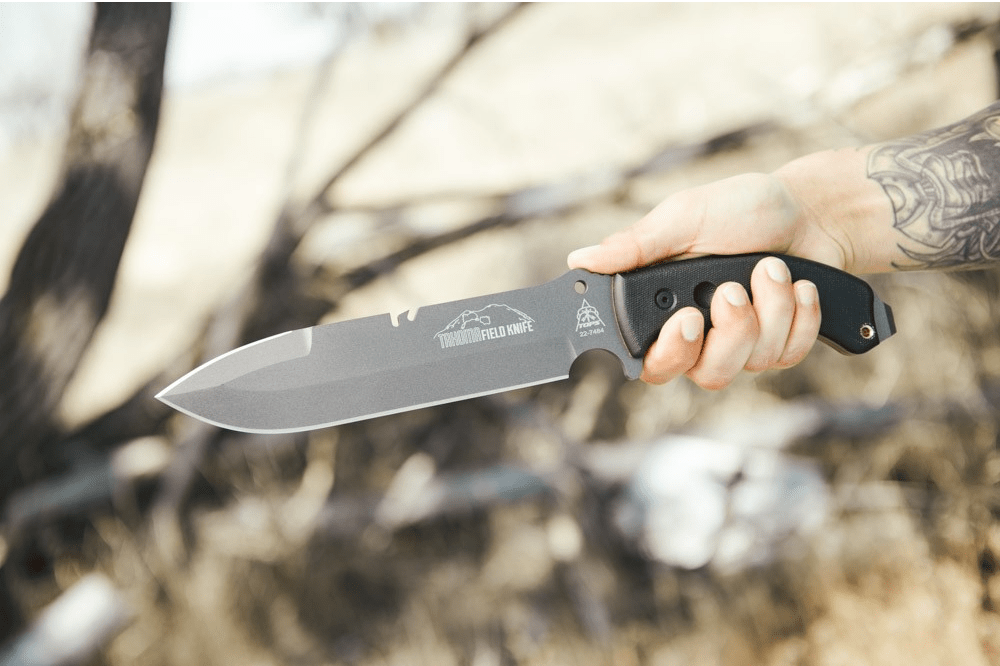 TOPS Tahoma Field Knife Black Canvas - Quest Outdoors