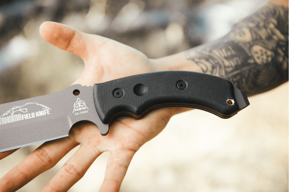 TOPS Tahoma Field Knife Black Canvas - Quest Outdoors