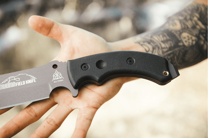 TOPS Tahoma Field Knife Black Canvas - Quest Outdoors