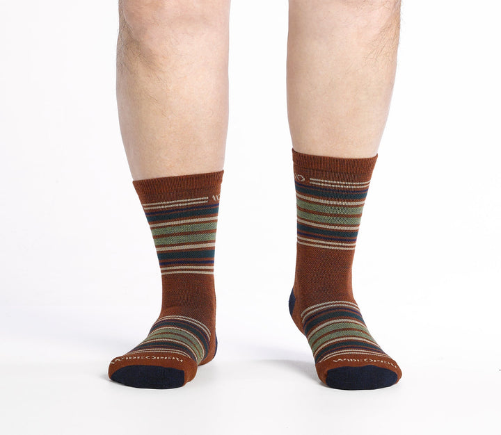 Wide Open Men's Multi Stripe Cushioned Micro Crew Socks - Quest Outdoors