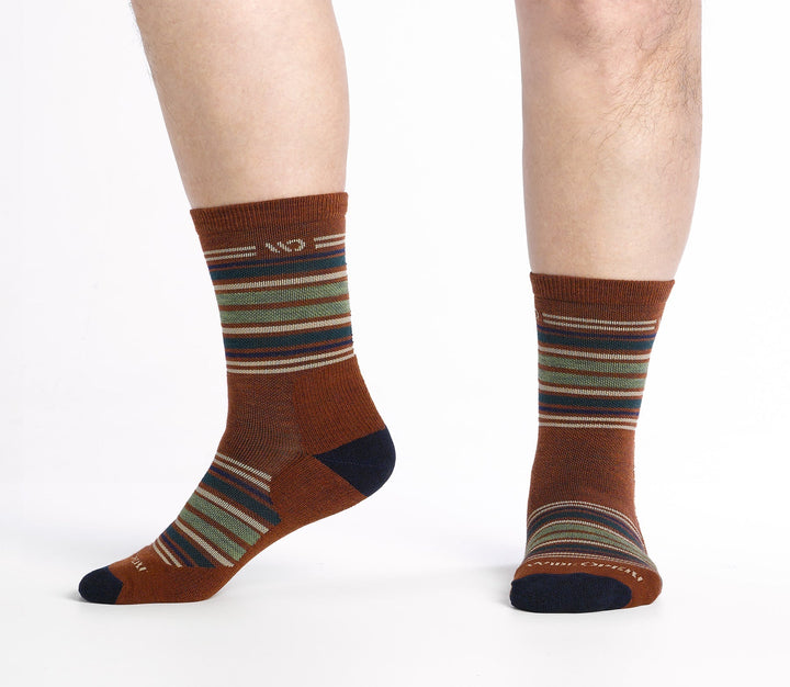 Wide Open Men's Multi Stripe Cushioned Micro Crew Socks - Quest Outdoors