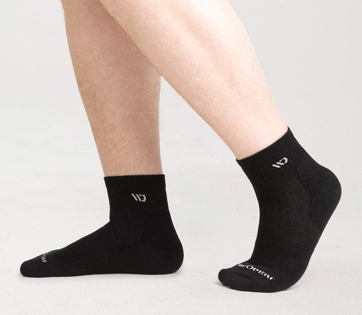 Wide Open Men's Solid Cushioned Quarter Socks - Quest Outdoors