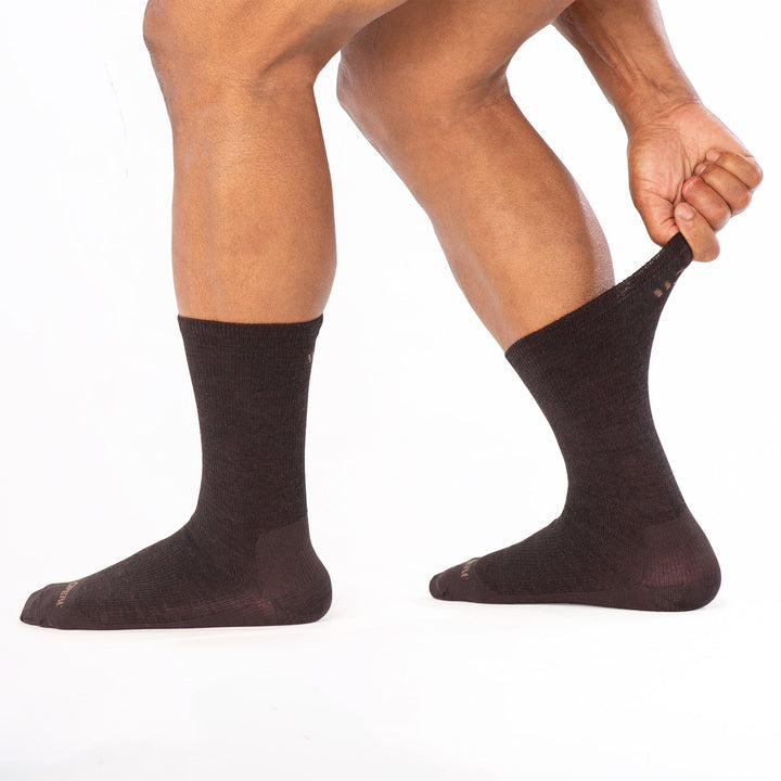 Wide Open Men's Solid Lightweight Crew Socks - Quest Outdoors