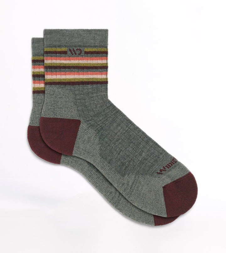 Wide Open Women's Multi Stripe Cushioned Micro Crew Socks - Quest Outdoors