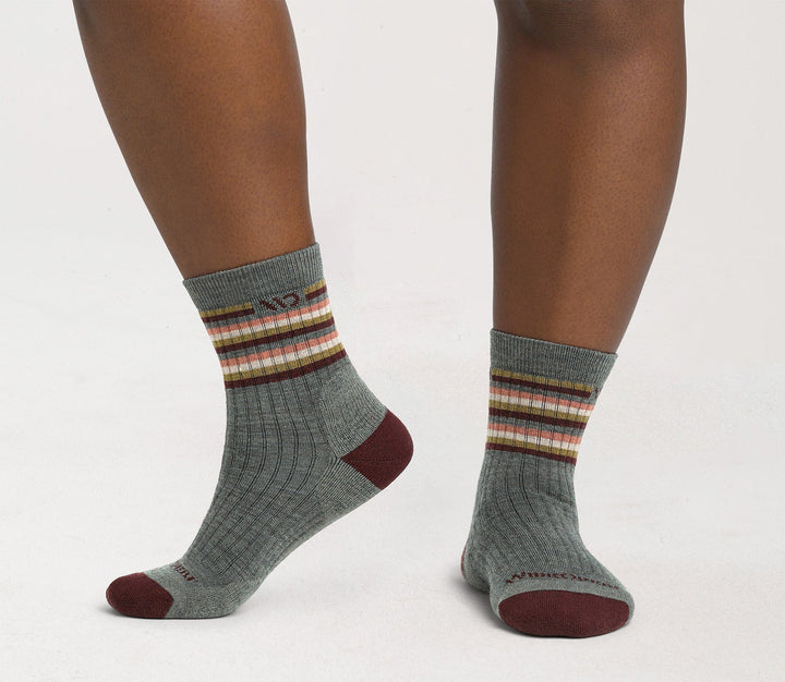 Wide Open Women's Multi Stripe Cushioned Micro Crew Socks - Quest Outdoors