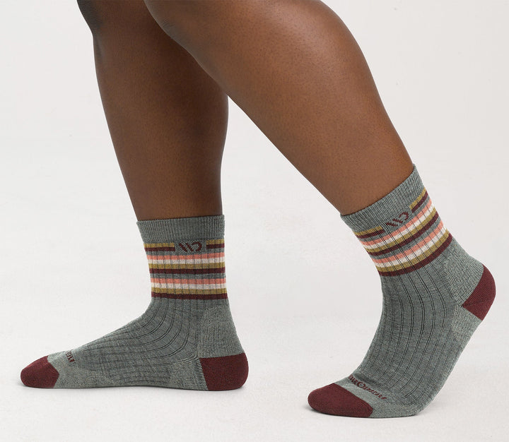 Wide Open Women's Multi Stripe Cushioned Micro Crew Socks - Quest Outdoors
