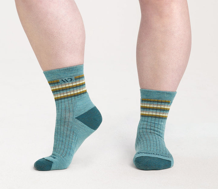 Wide Open Women's Multi Stripe Cushioned Micro Crew Socks - Quest Outdoors