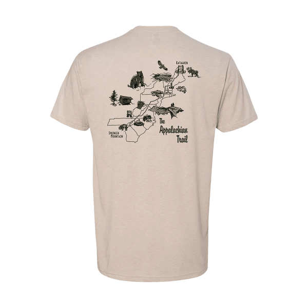 Wild Tribute Appalachian Trail Map Tee - Quest Outdoors