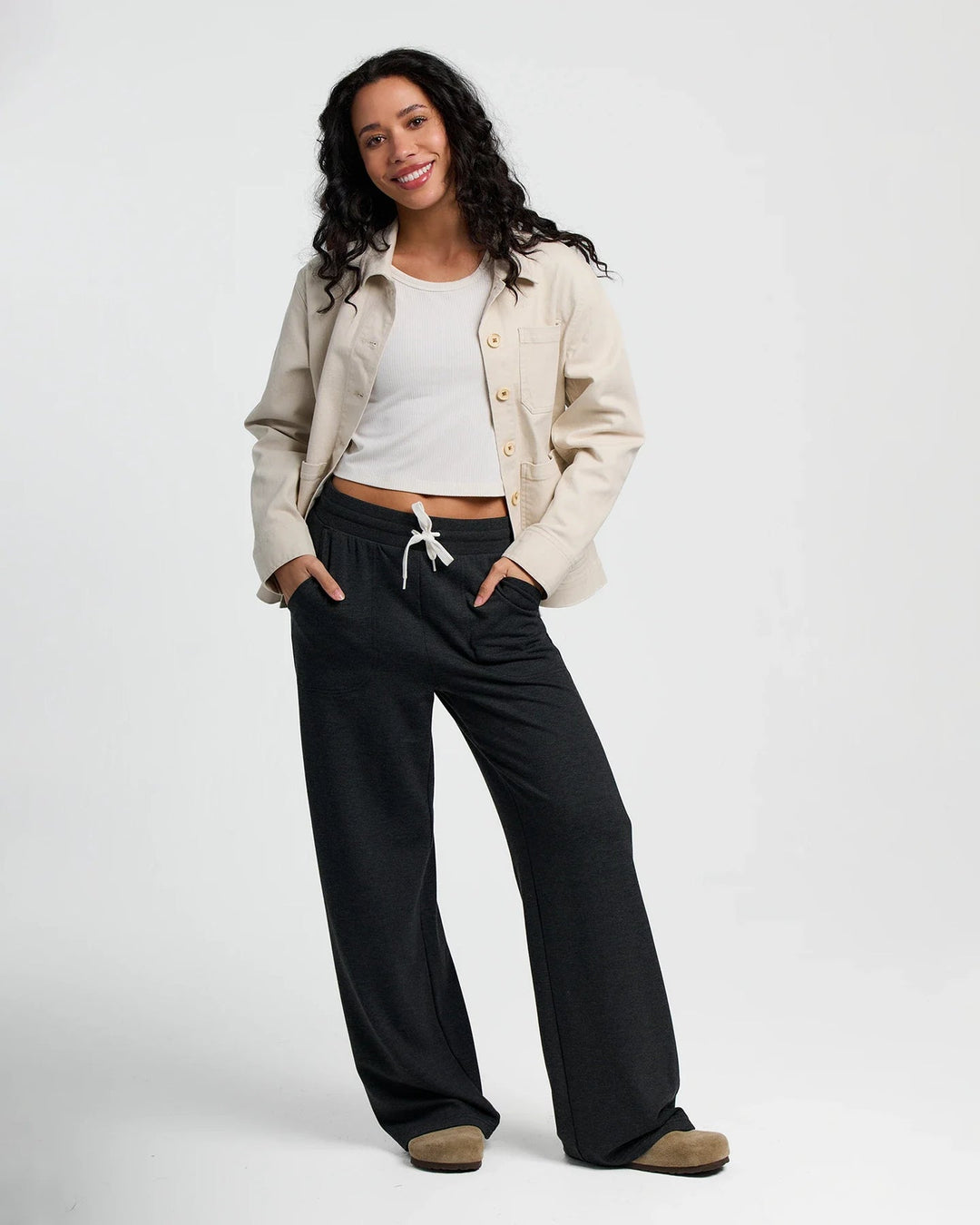 Women's Bamboo Lightweight Fleece Wide Leg Pant - Quest Outdoors