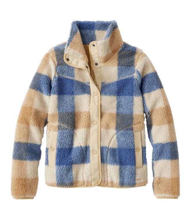 Women's Bean's Sherpa Fleece Jacket, Print, Regular - Quest Outdoors