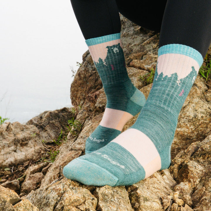 Women's Bear Town Micro Crew Lightweight Hiking Socks - Quest Outdoors
