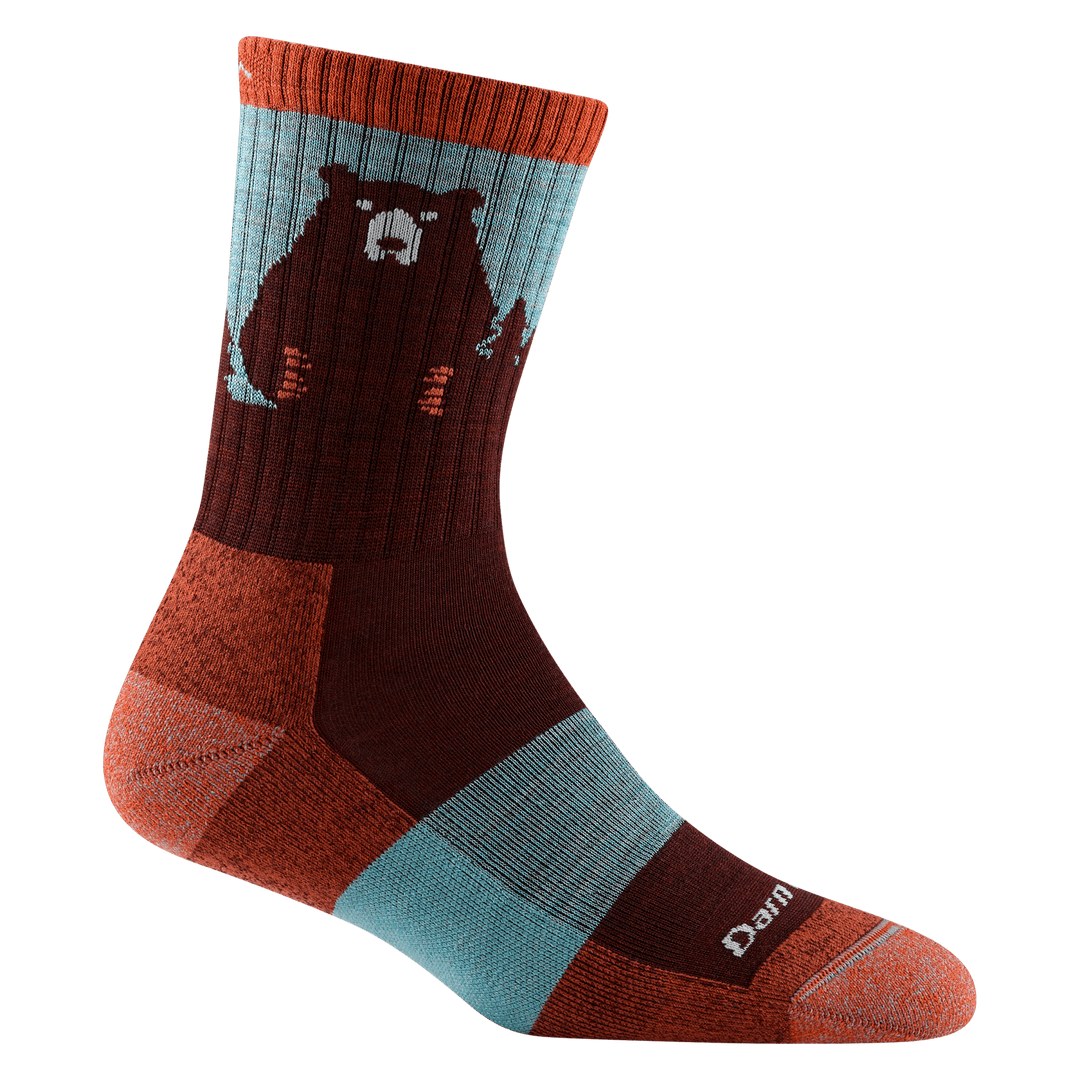 Women's Bear Town Micro Crew Lightweight Hiking Socks - Quest Outdoors