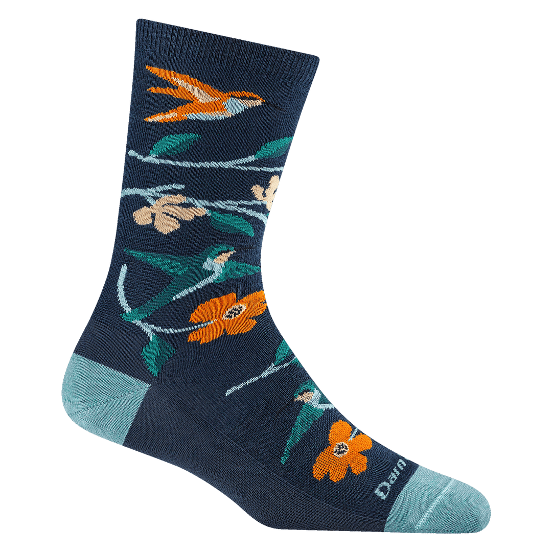 Women's Birds Of A Feather Crew Lightweight Lifestyle Socks - Quest Outdoors