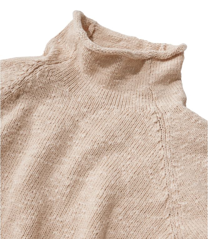 Women's Cotton Ragg Sweater, Funnelneck Pullover, Regular - Quest Outdoors