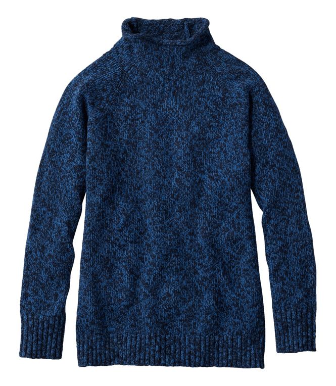 Women's Cotton Ragg Sweater, Funnelneck Pullover, Regular - Quest Outdoors