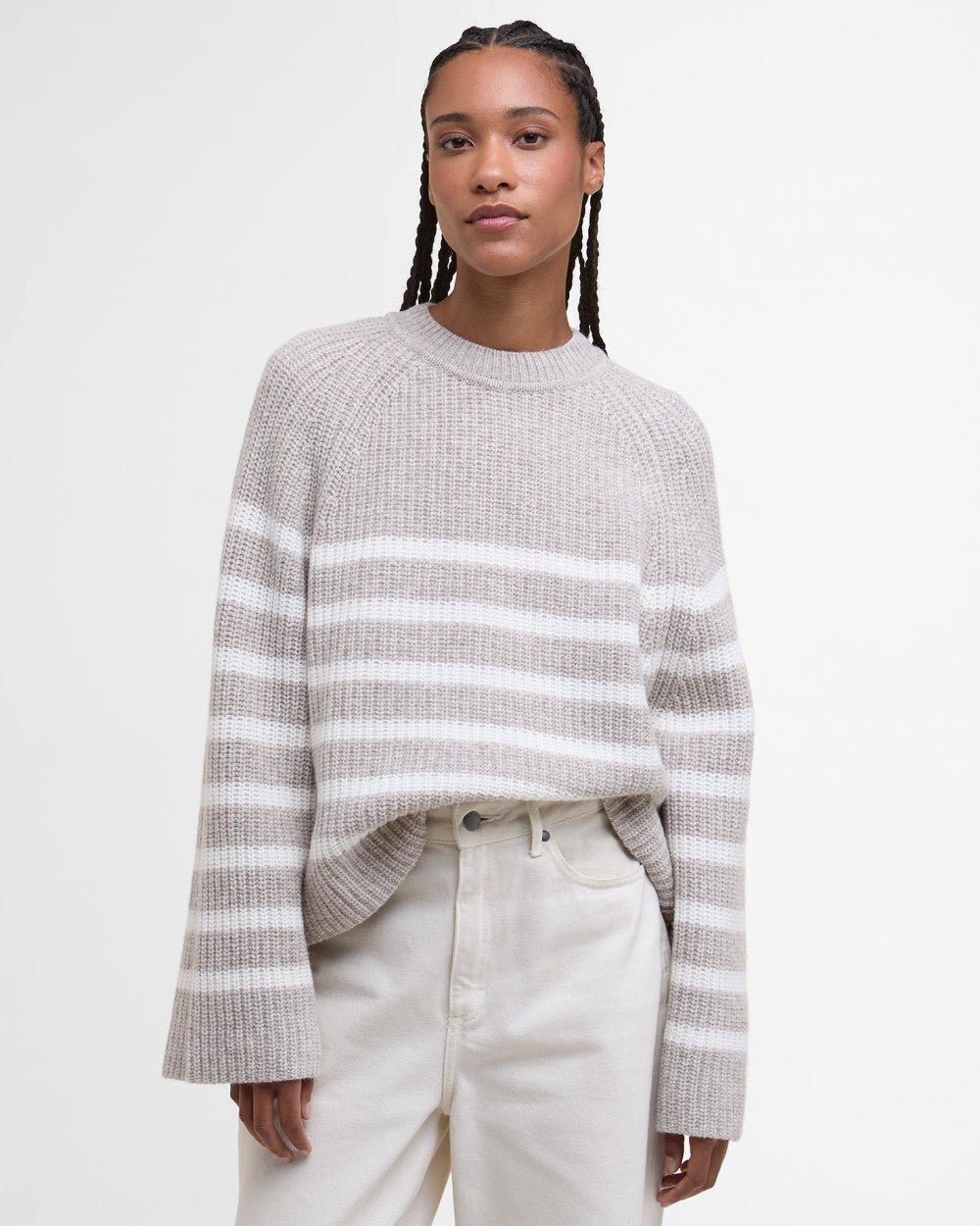 Women's Irene Striped Crew Neck Jumper - Quest Outdoors