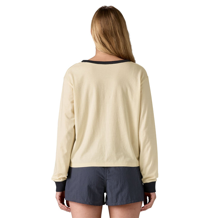 Women's Long - Sleeved '73 Text Logo Easy - Cut Organic T-Shirt - Quest Outdoors