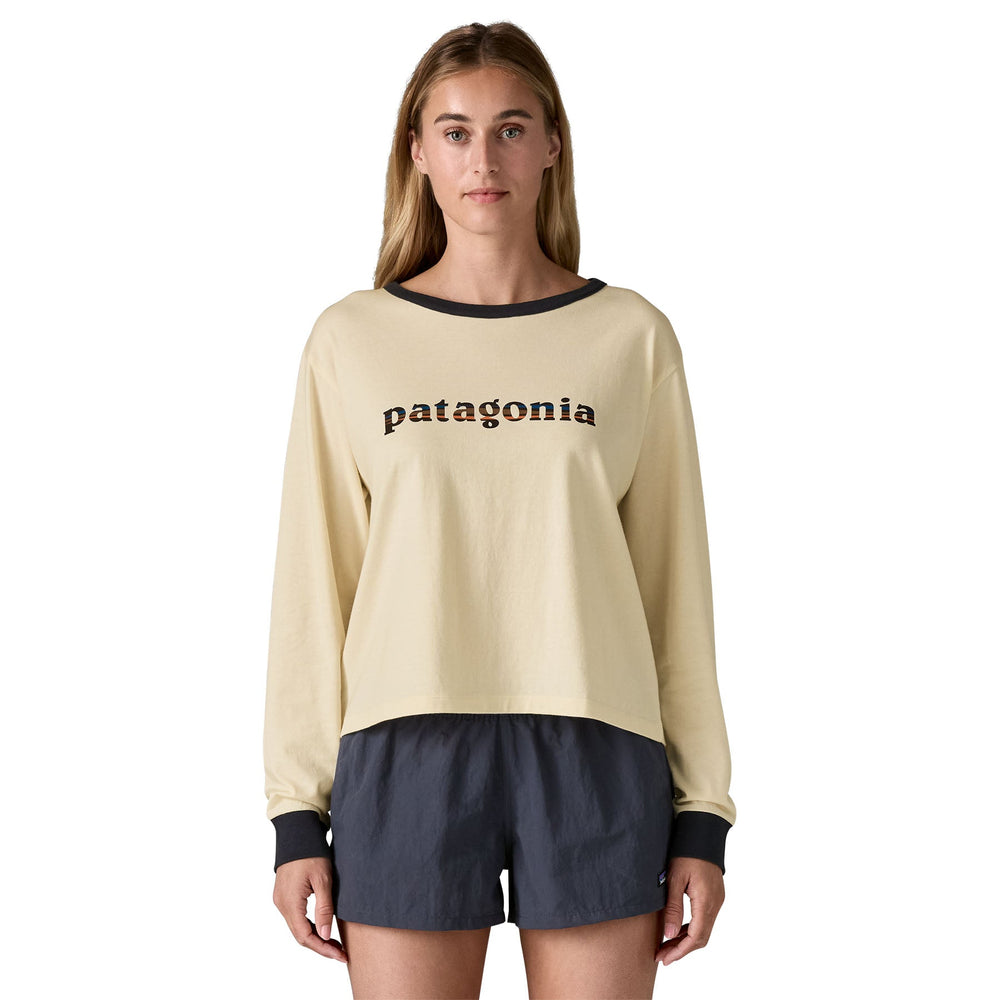 Women's Long - Sleeved '73 Text Logo Easy - Cut Organic T-Shirt - Quest Outdoors