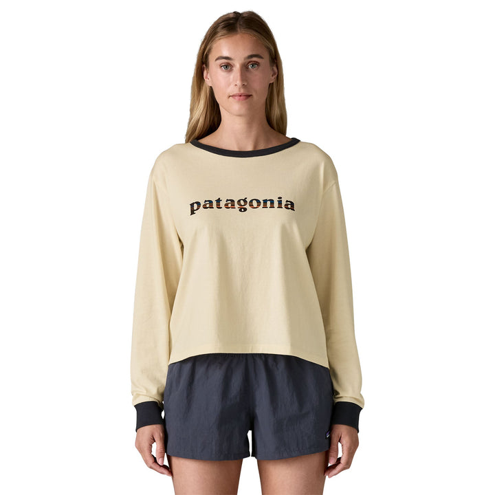 Women's Long - Sleeved '73 Text Logo Easy - Cut Organic T-Shirt - Quest Outdoors