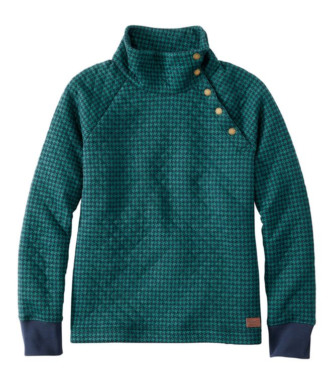 Women's Quilted Sweatshirt, Snapneck Pullover Print, Regular - Quest Outdoors