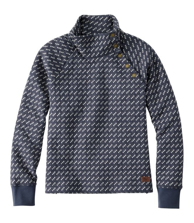 Women's Quilted Sweatshirt, Snapneck Pullover Print, Regular - Quest Outdoors