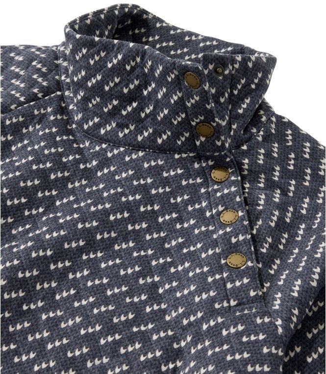 Women's Quilted Sweatshirt, Snapneck Pullover Print, Regular - Quest Outdoors