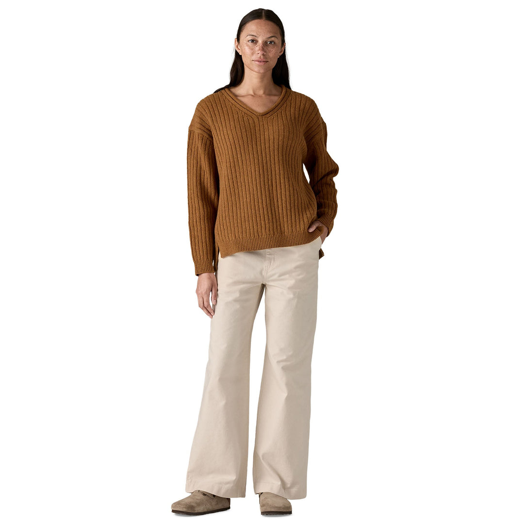 Women's Recycled Wool - Blend V - Neck Sweater - Quest Outdoors