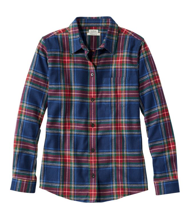 Women's Scotch Plaid Flannel Shirt, Relaxed, Regular - Quest Outdoors